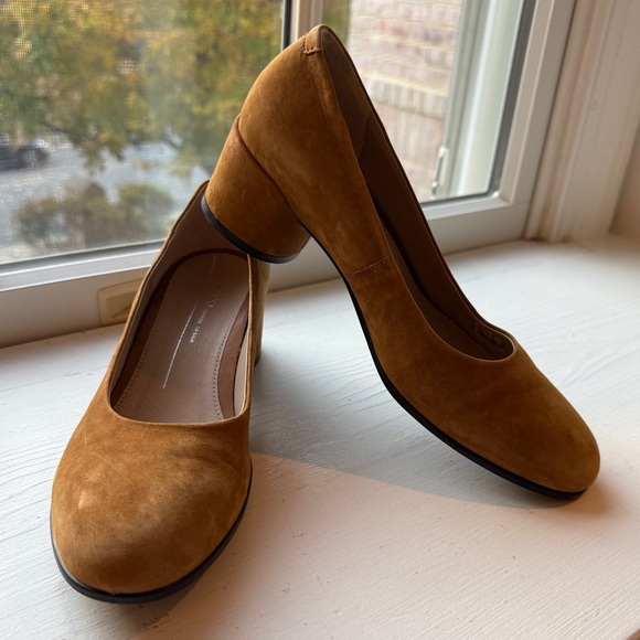 ECCO SHAPE 35 MOD BLOCK HEELS WOMEN’S SIZE 38/ 7 US SUEDE PUMPS SHOES *NWOB NEW
